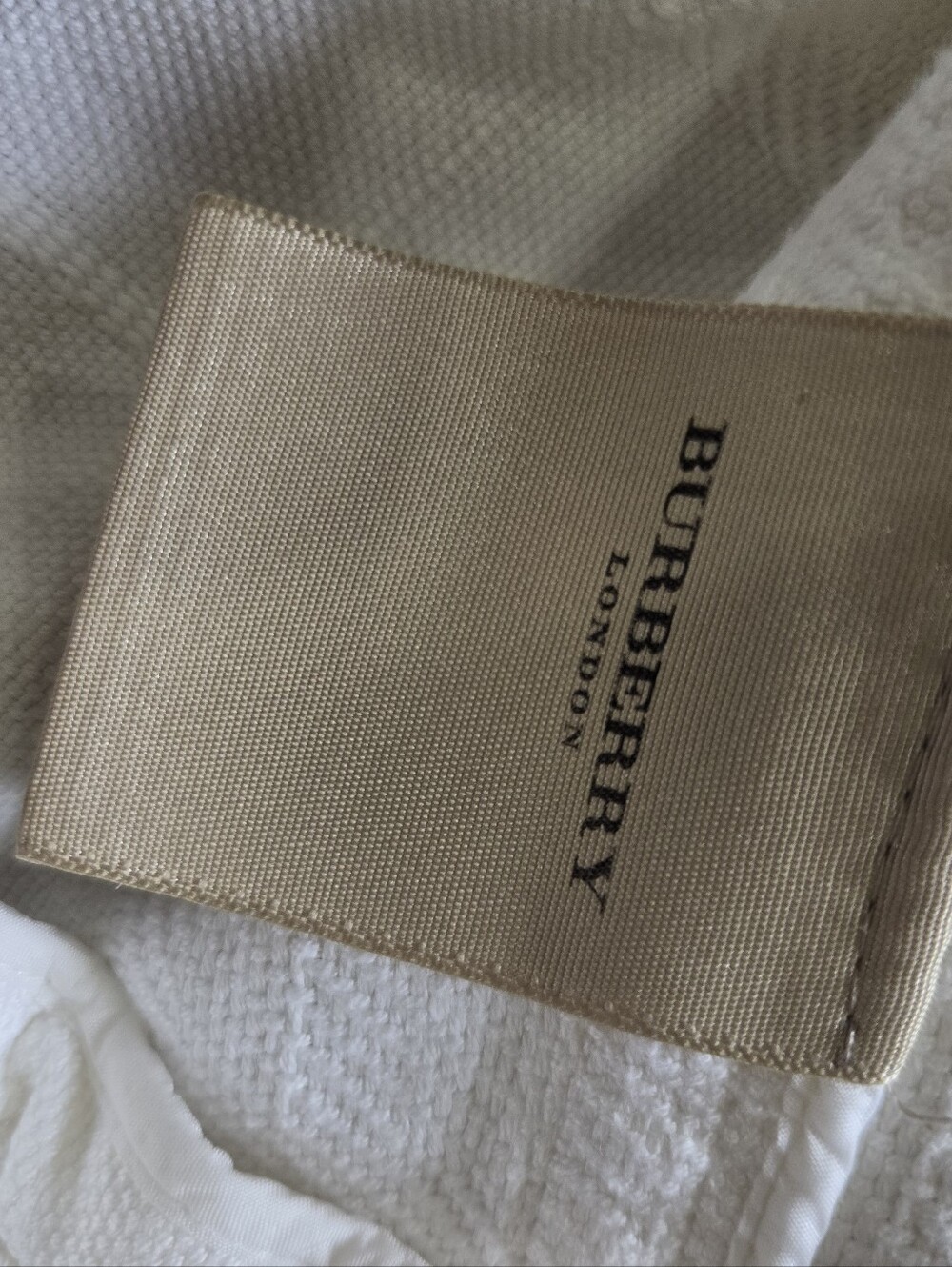 Burberry White Cotton-Blend Button Front Jacket Size 8 - Picture 15 of 16